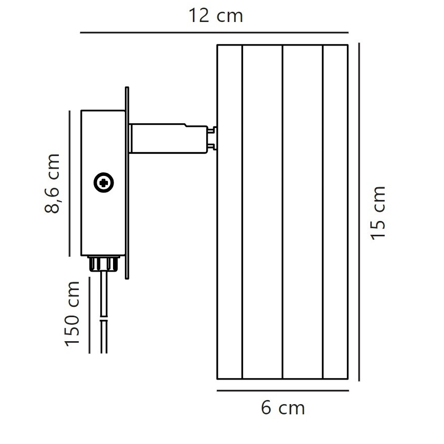 Nordlux - Foco de parede ALANIS 1xGU10/15W/230V preto