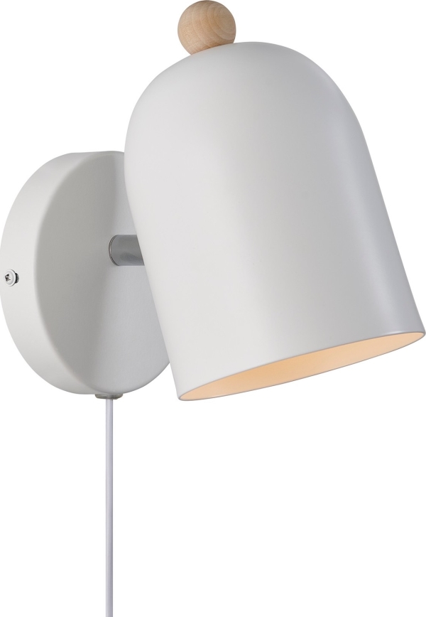 Nordlux - Foco de parede GASTON 1xE27/15W/230V branco