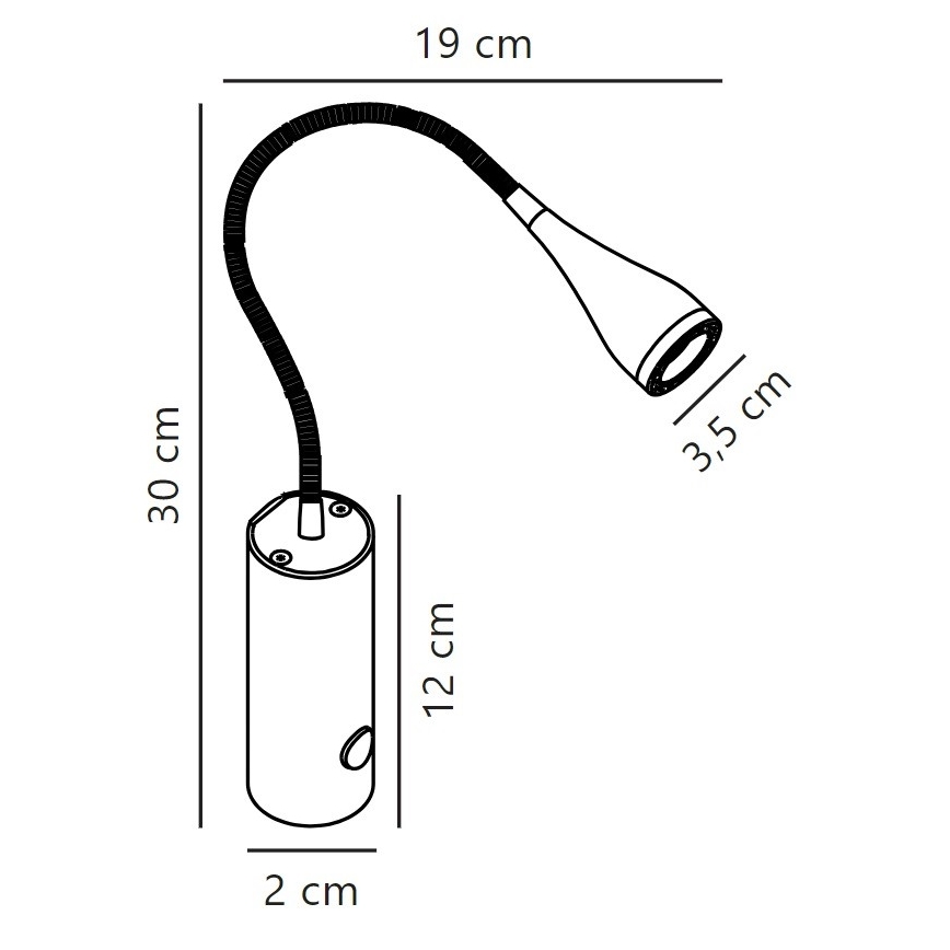 Nordlux - Foco de parede LED MENTO LED/3W/230V branco