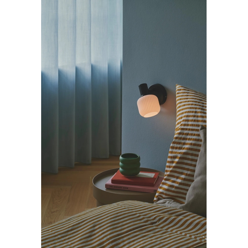 Nordlux - Foco de parede MILFORD 1xE14/10W/230V preto