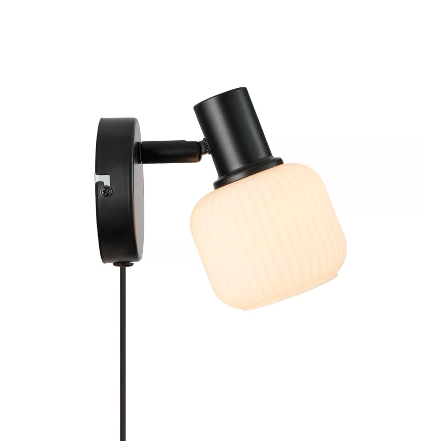 Nordlux - Foco de parede MILFORD 1xE14/10W/230V preto