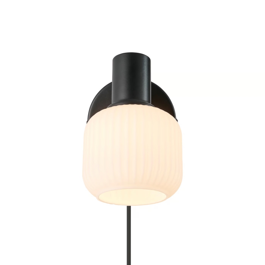 Nordlux - Foco de parede MILFORD 1xE14/10W/230V preto