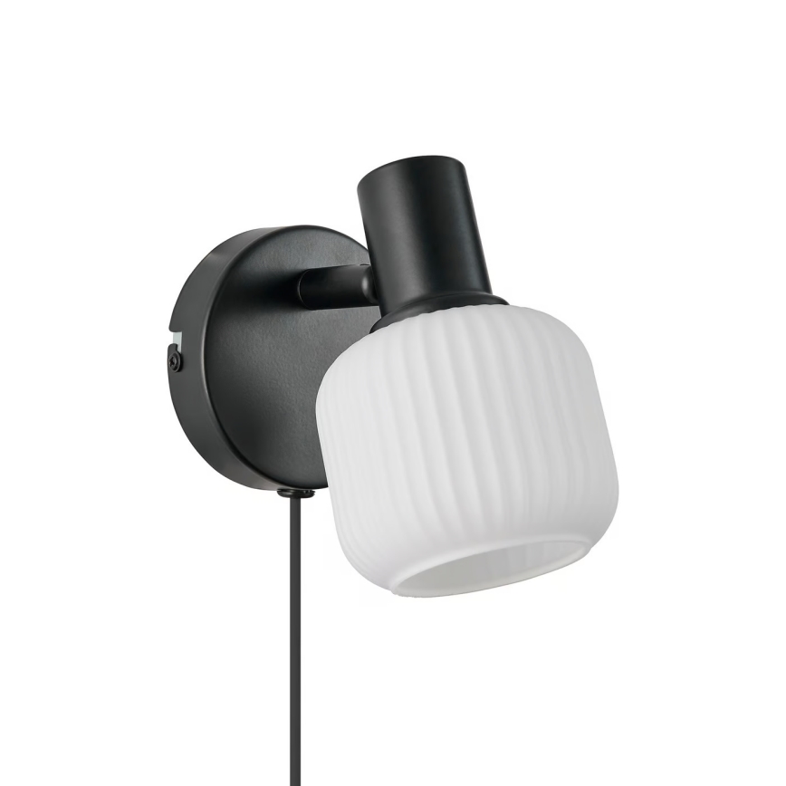 Nordlux - Foco de parede MILFORD 1xE14/10W/230V preto
