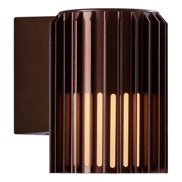 Nordlux - Iluminação de parede exterior ALUDRA 1xE27/15W/230V castanho