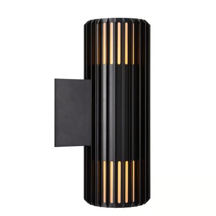 Nordlux - Iluminação de parede exterior ALUDRA 2xE27/15W/230V IP54 preto