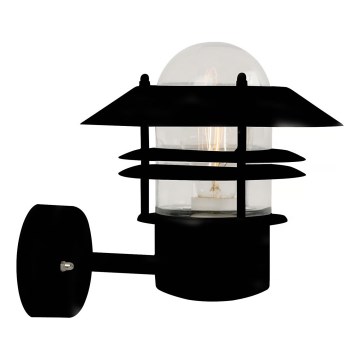 Nordlux - Iluminação de parede exterior BLOKHUS 1xE27/60W/230V IP54 preto