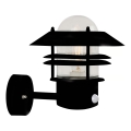 Nordlux - Iluminação de parede exterior com sensor BLOKHUS 1xE27/60W/230V IP54 preto