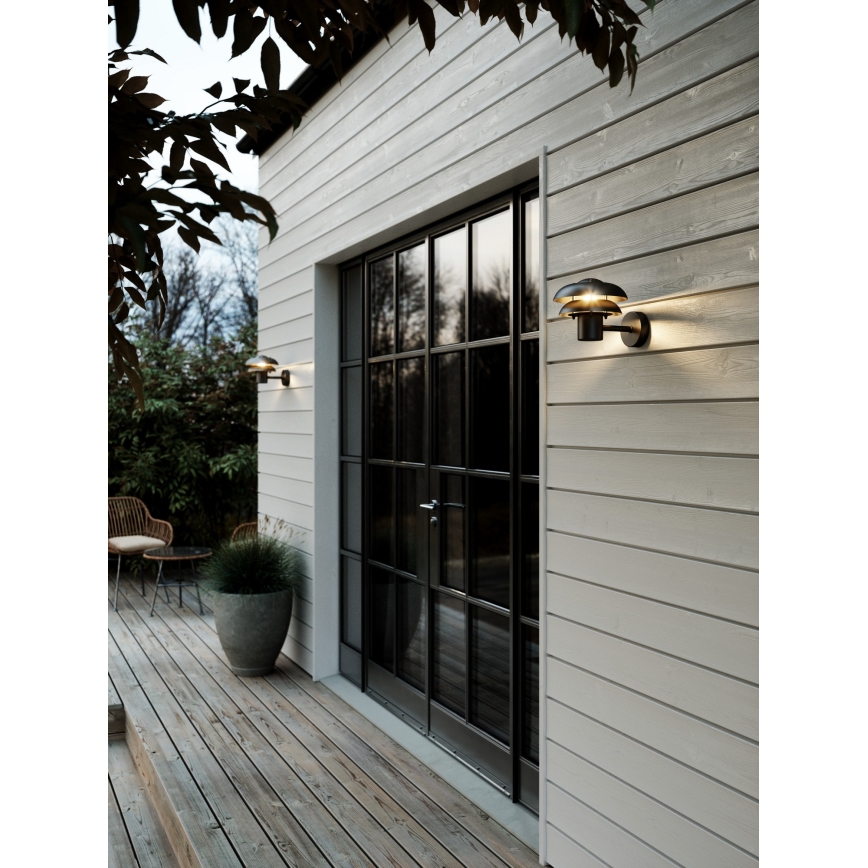 Nordlux - Iluminação de parede exterior KURNOS 1xE14/12W/230V IP54 preto