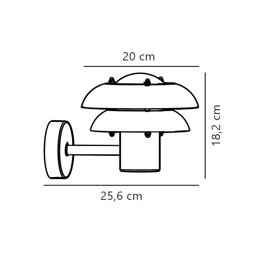 Nordlux - Iluminação de parede exterior KURNOS 1xE14/12W/230V IP54 preto