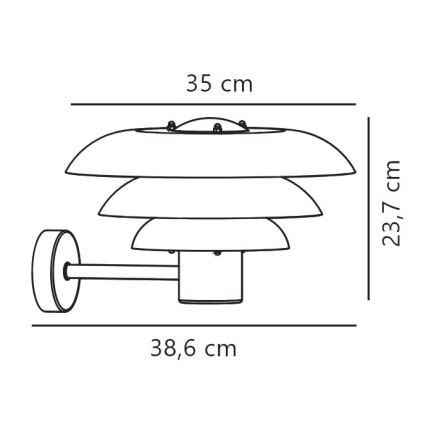 Nordlux - Iluminação de parede exterior KURNOS 1xE27/20W/230V IP54 bege