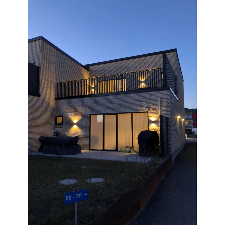 Nordlux - Iluminação de parede exterior LED ROLD LED/10,5W/230V 3000K IP54 preto