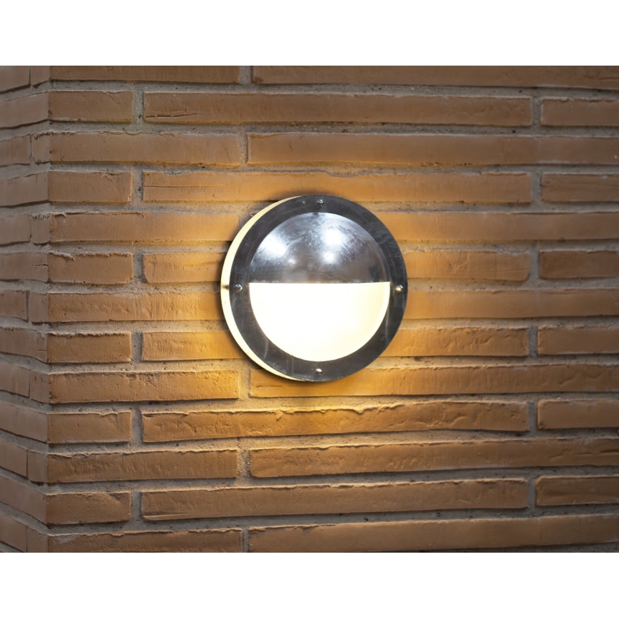 Nordlux - Iluminação de parede exterior MALTA 1xE27/60W/230V IP54 prateado