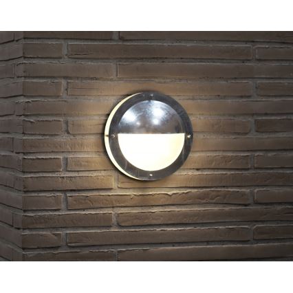 Nordlux - Iluminação de parede exterior MALTA 1xE27/60W/230V IP54 prateado