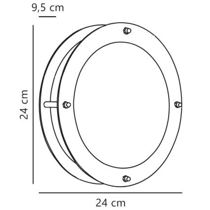 Nordlux - Iluminação de parede exterior MALTA 1xE27/60W/230V IP54 prateado