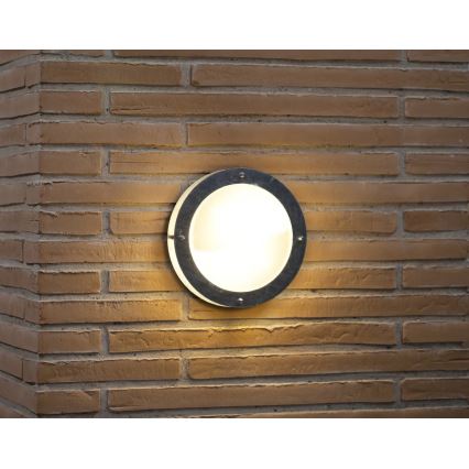 Nordlux - Iluminação de parede exterior MALTA 1xE27/60W/230V prateado