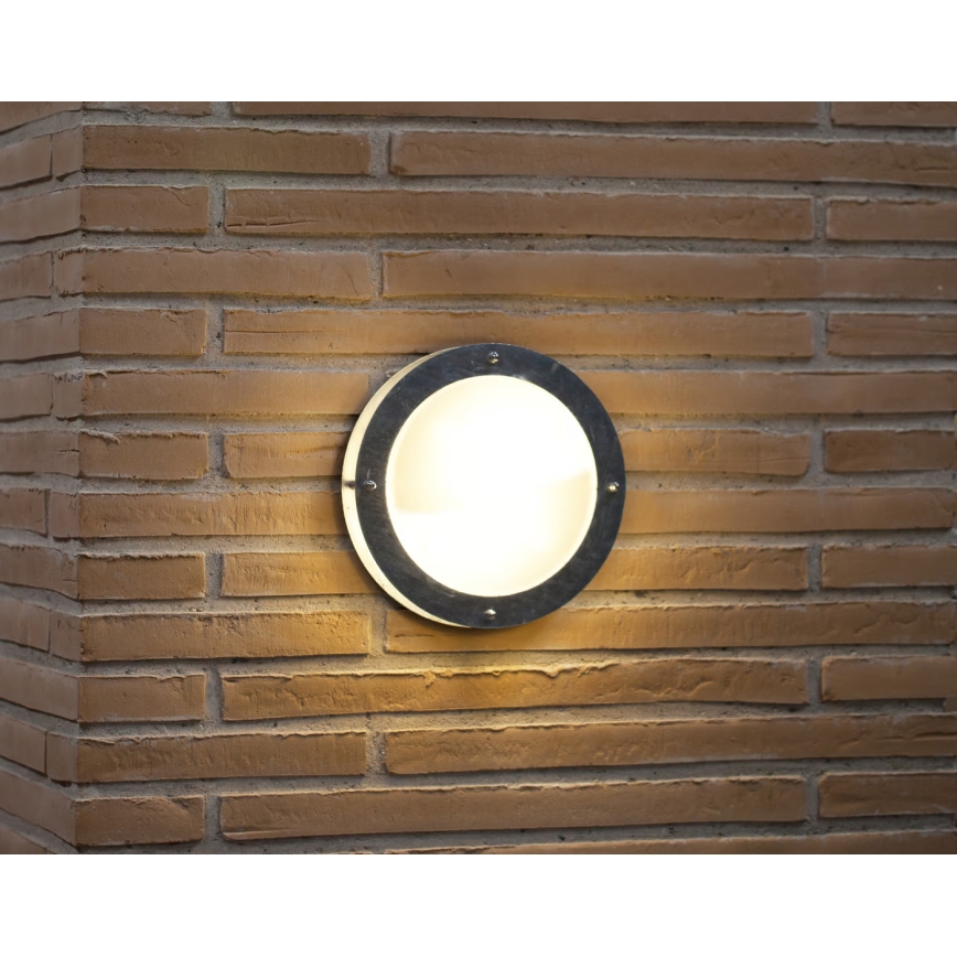 Nordlux - Iluminação de parede exterior MALTA 1xE27/60W/230V prateado