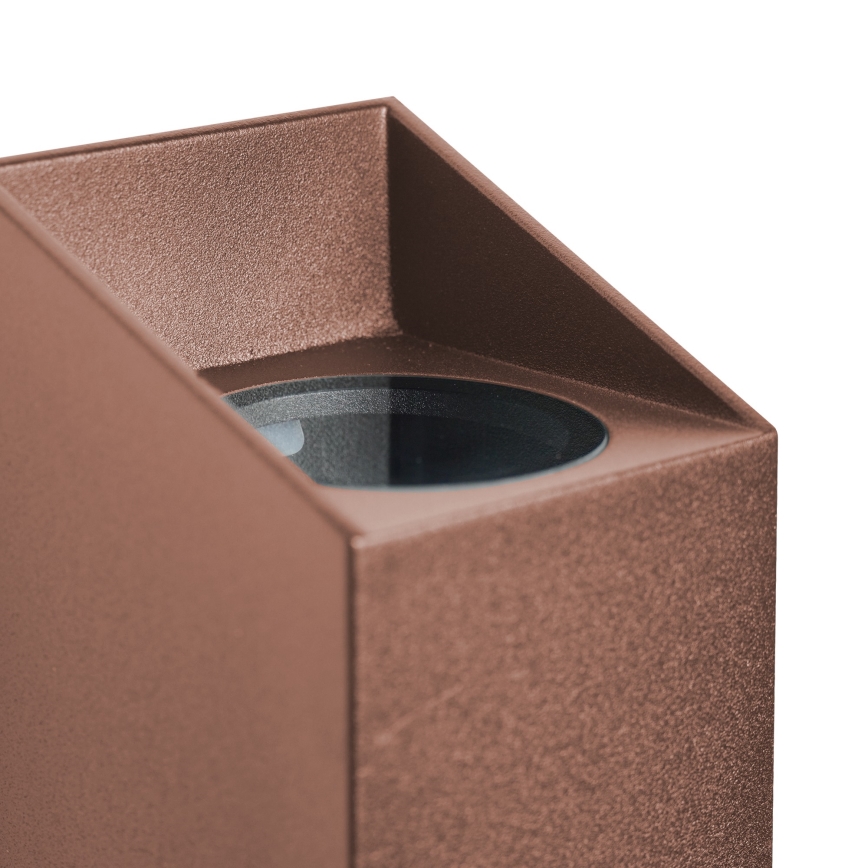 Nordlux - Iluminação de parede exterior NICO 2xGU10/35W/230V IP54 castanho