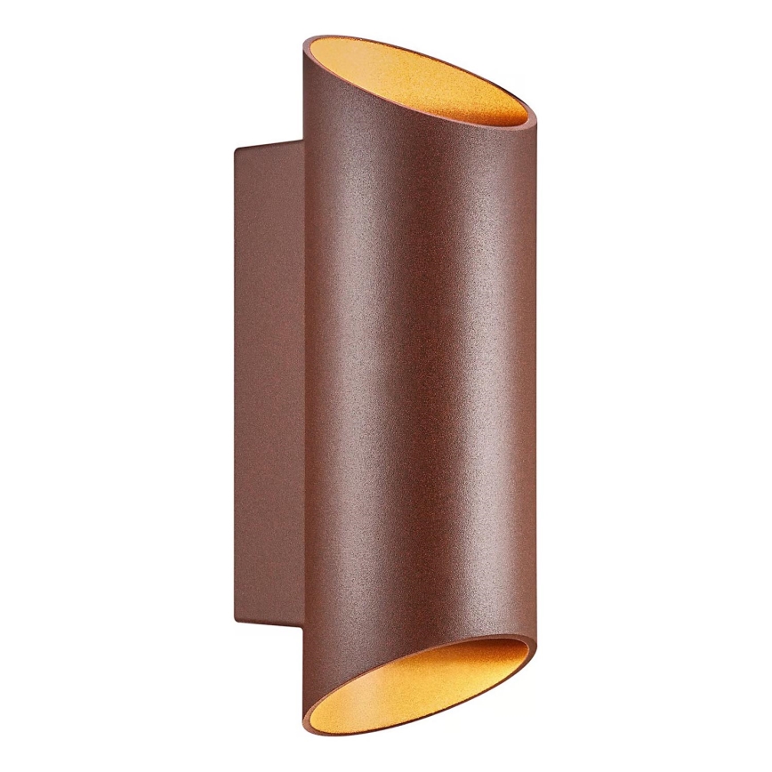 Nordlux - Iluminação de parede exterior NICO 2xGU10/35W/230V IP54 castanho