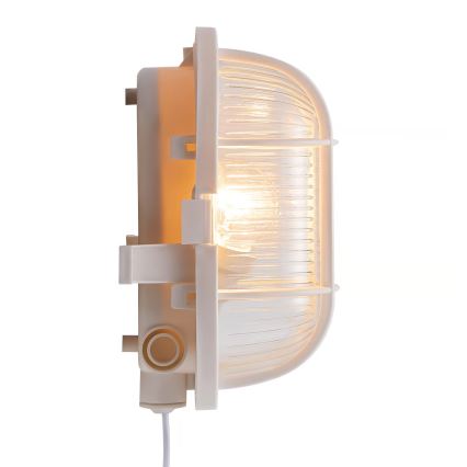 Nordlux - Iluminação de parede exterior SKOTLAMPE 1xE27/60W/230V IP44 branco