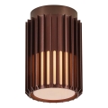 Nordlux - Iluminação de teto exterior ALUDRA 1xE27/15W/230V diâmetro 12,4 cm castanho