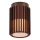 Nordlux - Iluminação de teto exterior ALUDRA 1xE27/15W/230V diâmetro 12,4 cm castanho
