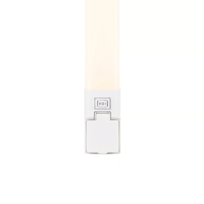 Nordlux - Iluminação LED dimerizável para espelho de casa de banho com tomada SJAVER LED/15W/230V IP44 60 cm branca