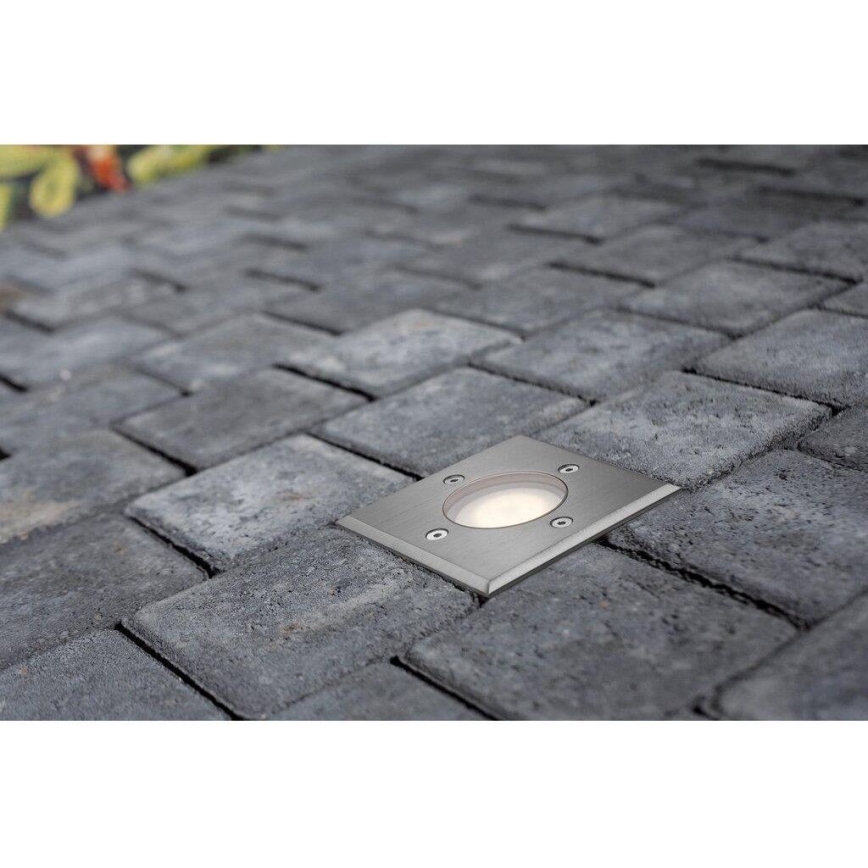 Nordlux - Iluminação para caminho de acesso exterior PATO 1xGU10/35W/230V IP65 cromado mate angular