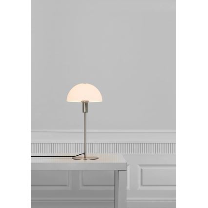 Nordlux - Lâmpada de mesa ELLEN 1xE14/40W/230V cromado mate/branco