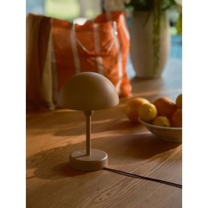 Nordlux - Lâmpada de mesa LED exterior recarregável e dimerizável ELLEN LED/2,8W/3,7V 2200 mAh IP44 castanha