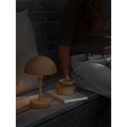 Nordlux - Lâmpada de mesa LED exterior recarregável e dimerizável ELLEN LED/2,8W/3,7V 2200 mAh IP44 castanha