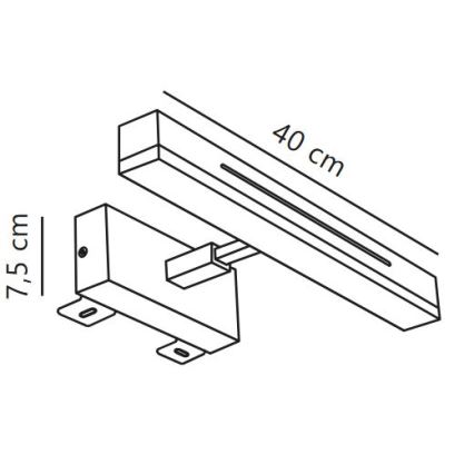 Nordlux - Iluminação de espelho para banheiro LED regulável OTIS LED/14W/230V IP44 40 cm prata