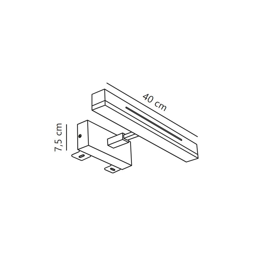 Nordlux - Iluminação de espelho para banheiro LED regulável OTIS LED/14W/230V IP44 40 cm prata