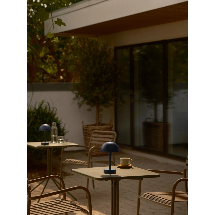 Nordlux - Lâmpada de mesa para exterior LED regulável e recarregável com sensor de toque ELLEN LED/2,8W/3,7V 2200 mAh IP44 azul
