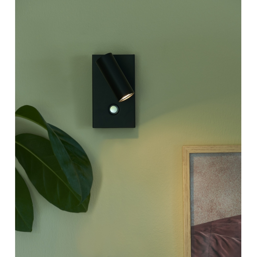 Nordlux - Luminária de parede LED dimmerizável OMARI LED/3,2W/230V preta