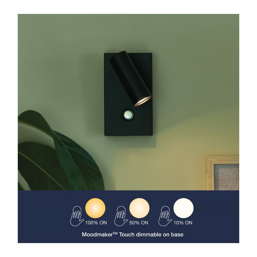 Nordlux - Luminária de parede LED dimmerizável OMARI LED/3,2W/230V preta