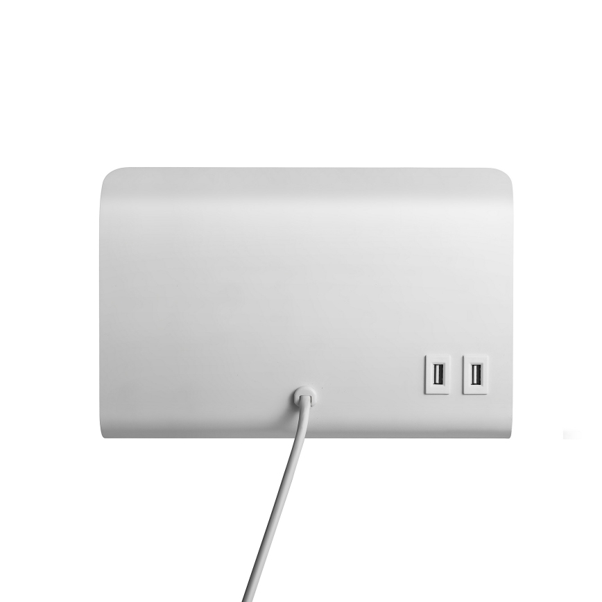 Nordlux - Aplique de parede com prateleira e USB ROOMI 1xGU10/8W/230V branco