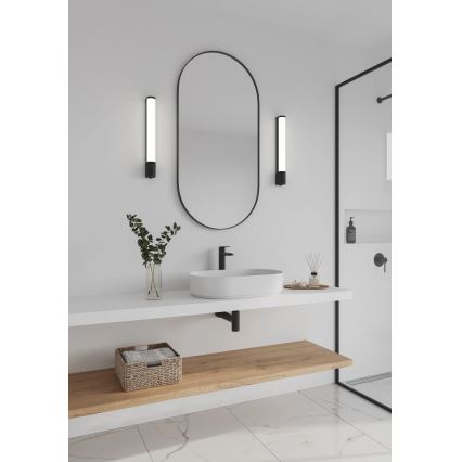 Nordlux - Luminária LED para baixo do armário com tomada MALAIKA LED/6W/230V IP44 preta