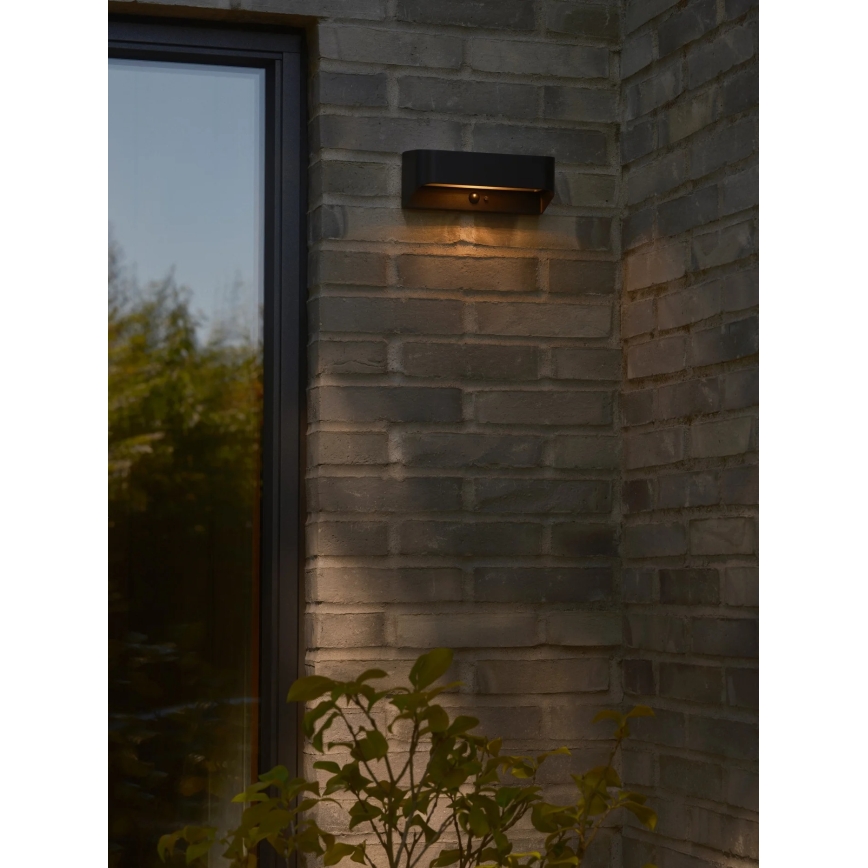Nordlux - Luminária solar LED com sensor MARCELLIO LED/5W/5V IP54 2200 mAh preta
