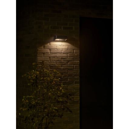 Nordlux - Luminária solar LED com sensor MARCELLIO LED/5W/5V IP54 2200 mAh preta