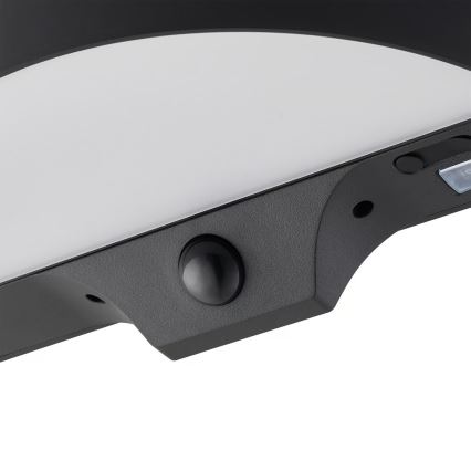 Nordlux - Luminária de parede solar LED com sensor MONAY LED/5W/5V 3000K IP44 2000 mAh preta