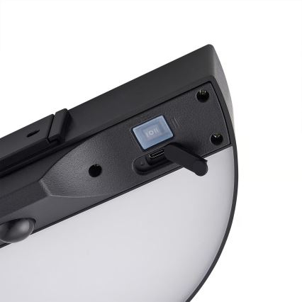 Nordlux - Luminária de parede solar LED com sensor MONAY LED/5W/5V 3000K IP44 2000 mAh preta