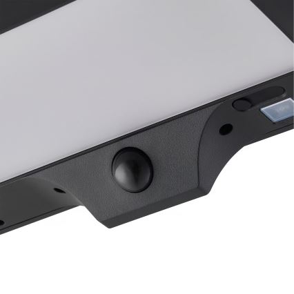 Nordlux - Luminária de parede solar LED com sensor MONAY LED/5W/5V 3000K IP44 2000 mAh preta