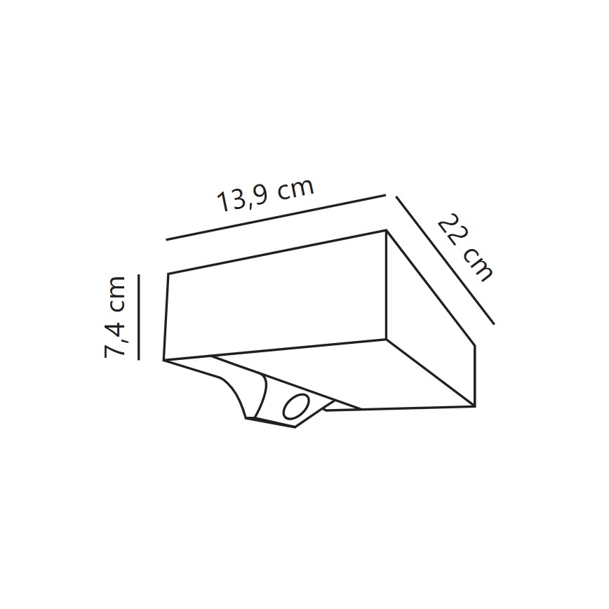Nordlux - Luminária de parede solar LED com sensor MONAY LED/5W/5V 3000K IP44 2000 mAh preta