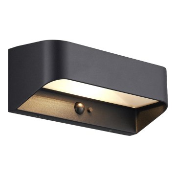 Nordlux - Luminária solar LED com sensor MARCELLIO LED/5W/5V IP54 2200 mAh preta