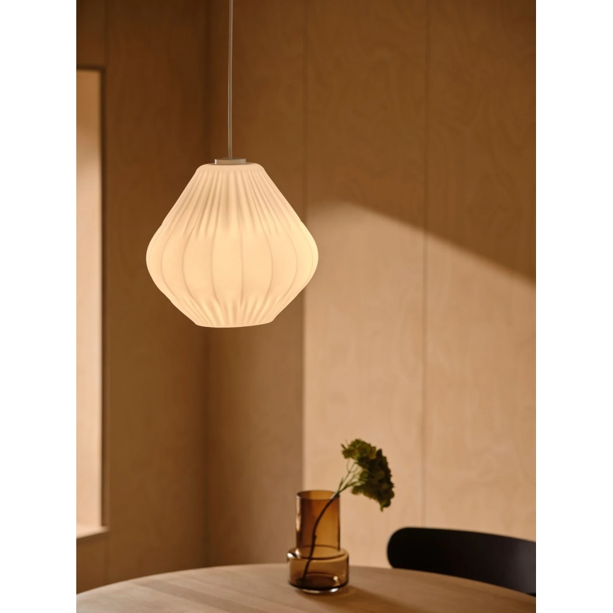 Nordlux - Lustre com cabo MALUCA 1xE27/15W/230V Ø 29 cm branco