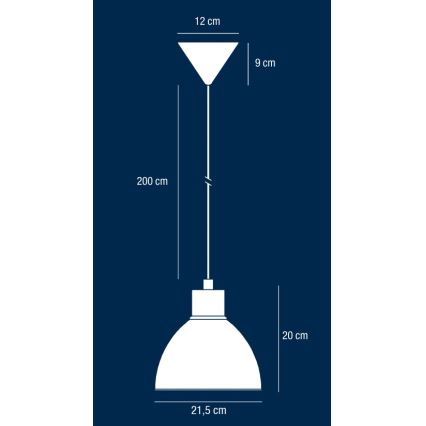 Nordlux - Lustre em cabo POP 1xE27/40W/230V preto