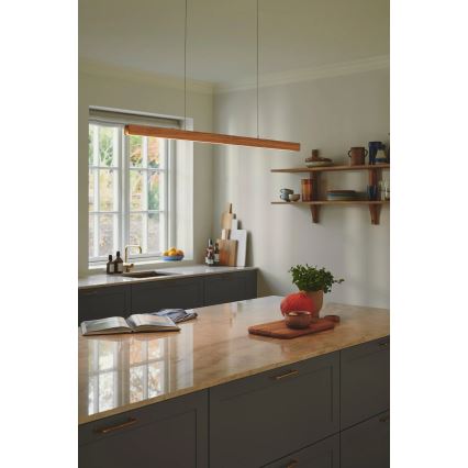 Nordlux - Lustre pendente LED dimerizável ILGAS LED/47W/230V 3000K bege/branco/freixo 115 cm
