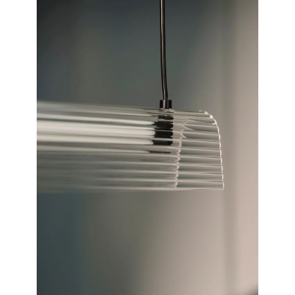 Nordlux - Lustre pendente LED dimável em cabo ALIANI LED/20W/230V 3000K 100 cm preto/transparente