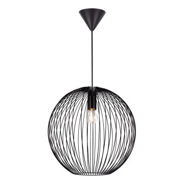 Nordlux - Lustre suspenso com cabo BERONI 1xE27/60W/230V preto