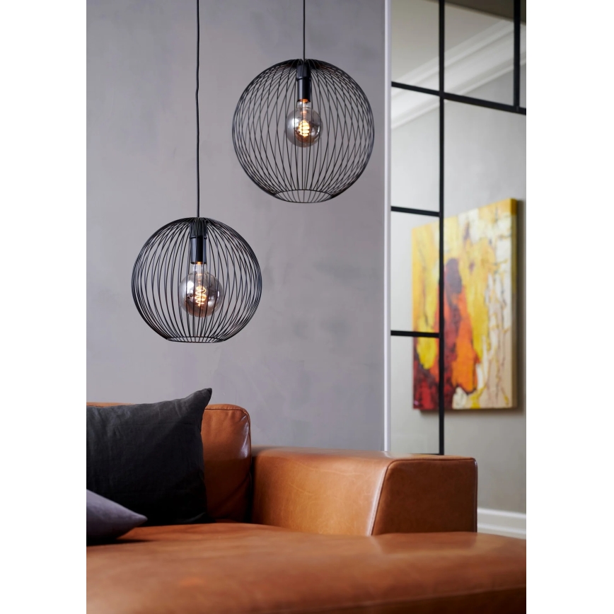 Nordlux - Lustre suspenso com cabo BERONI 1xE27/60W/230V preto